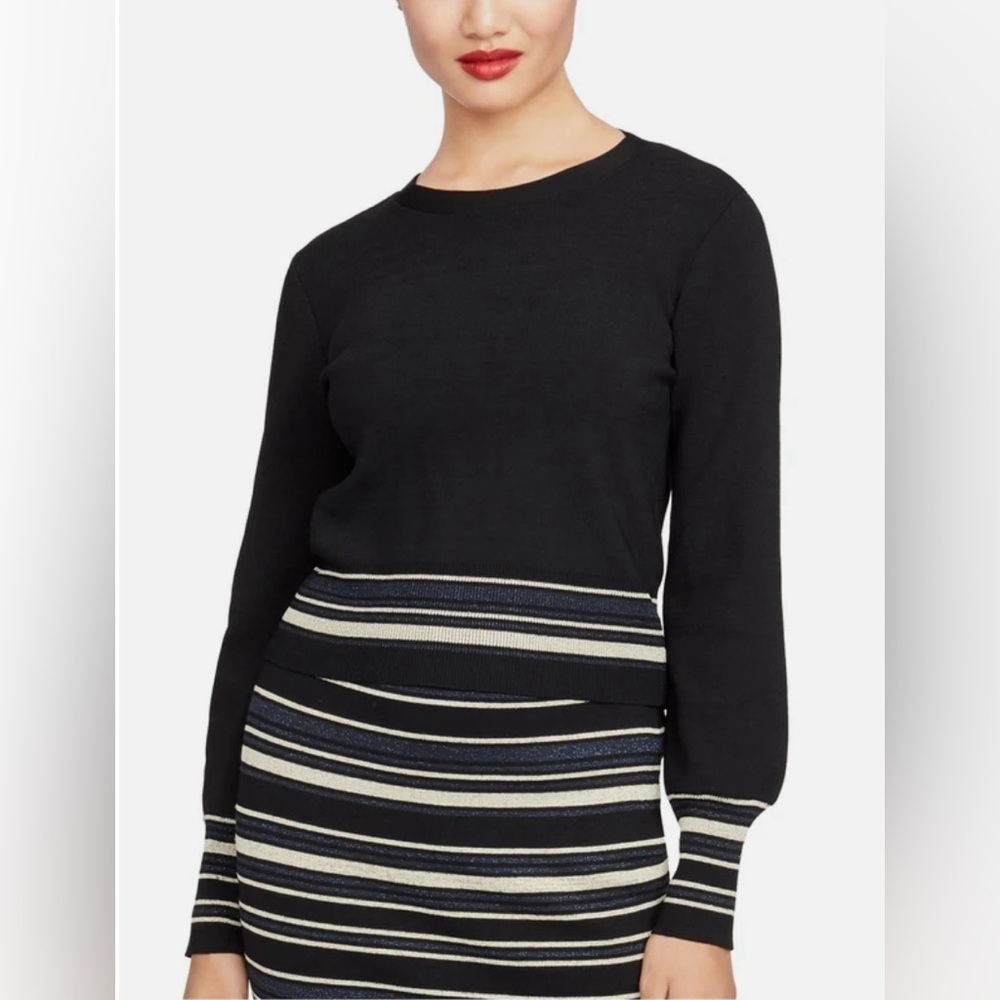 Rachel Roy Womens Tie-Back Pullover Sweater, bishop sleeve, size S